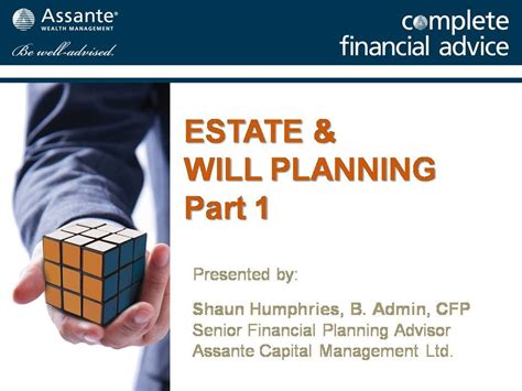 Estate And Will Planning Part 1 Youtube