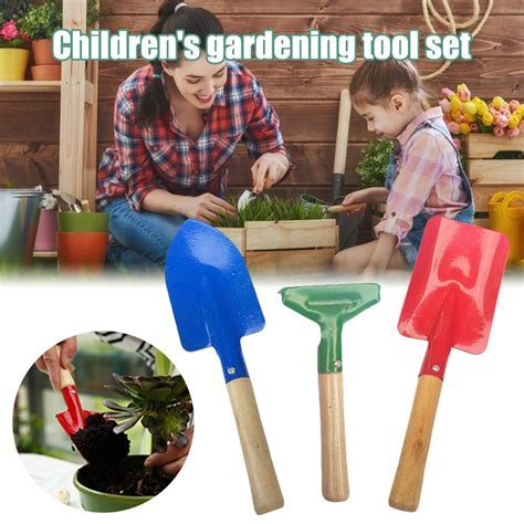 3 Stks Set Kinderen Tuinieren Tool Set Met Hark Sc Grandado