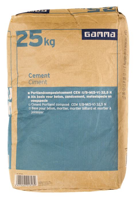 Gamma Cement 25 Kg Cement Bouwstoffen Bouwmaterialen Gammabe