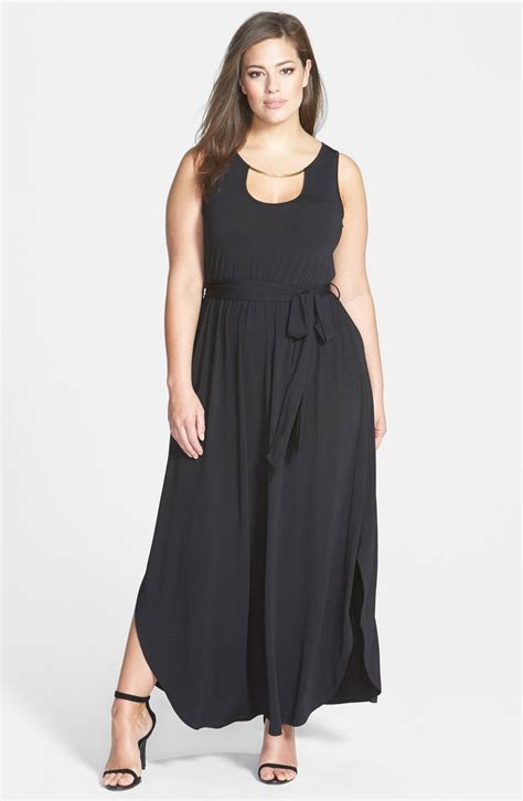 City Chic Embellished Neck Maxi Dress Plus Size Nordstrom