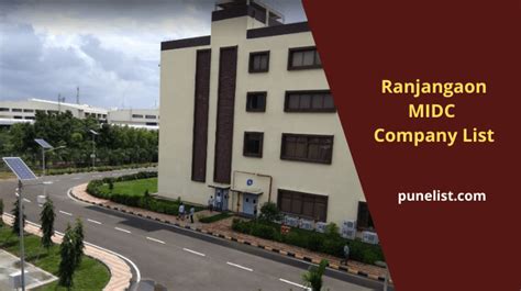 Top 50 Ranjangaon Midc Companies List Punelist
