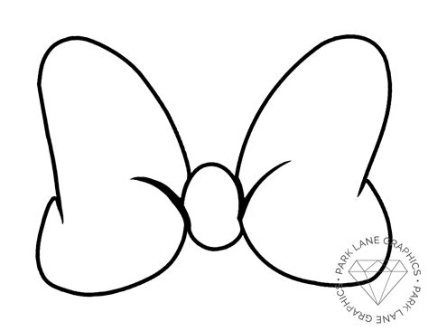 Minnie Bow Outline Svg