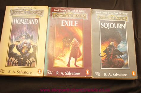 The Dark Elf Trilogy, by R.A. Salvatore, three paperback Forgotten ...