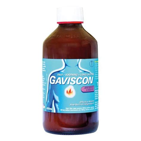 Gaviscon Liquid 600ml Aniseed Kiwi Pharmacy