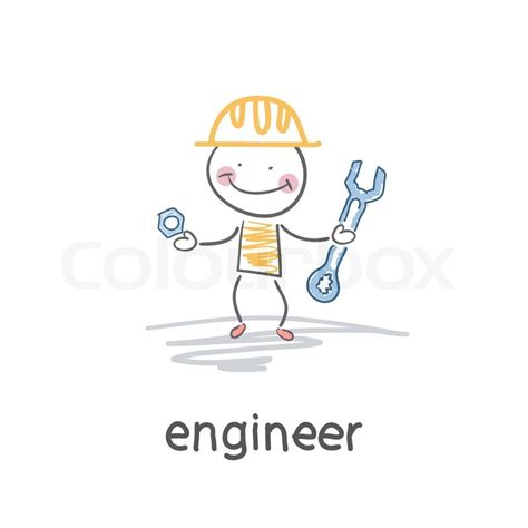 Engineer Illustration Stock Vector Colourbox