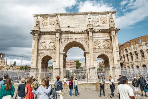 Triumphal Arch Of Constantine In Rome Italy Editorial Stock Photo