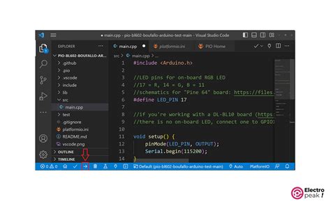 Getting Started With Platformio Ide To Program Esp Electropeak