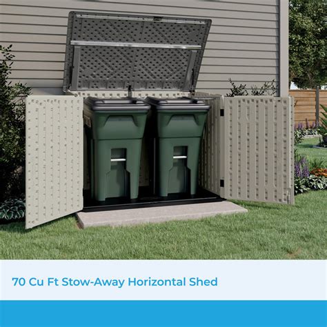 Suncast Ft In W X Ft In D Stow Away Horizontal Storage