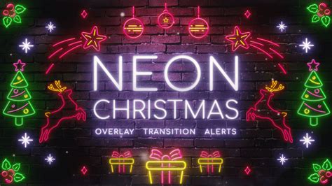 Neon Christmas - Twitch Overlay and Alerts Package for OBS and Streamlabs