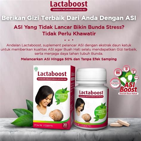 Jual Lactaboost Kaplet Vitamin Pelancar Asi Untuk Ibu Menyusui