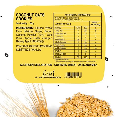 The Bakers Dozen Coconut Oats Cookies Price Buy Online At ₹89 In India