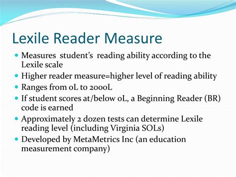 Ppt What Does Lexile Measure Powerpoint Presentation Free Download Id1978209