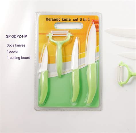 Promotional Series Green Knife Set China Knife Set And Kitchen