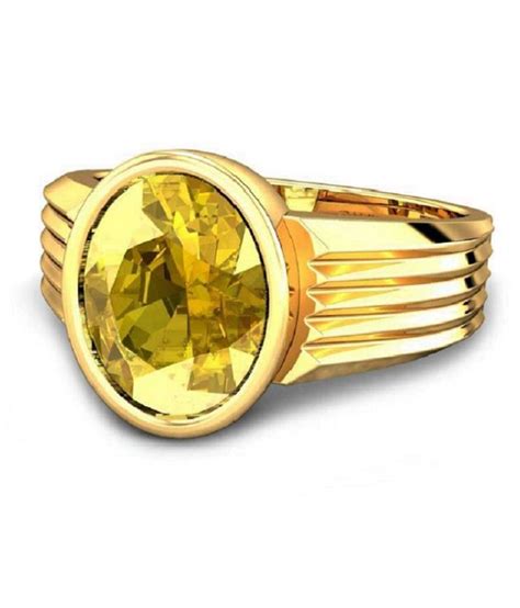 Yellow Sapphire Ratti Yellow Sapphire Pukhraj Ring Buy Yellow