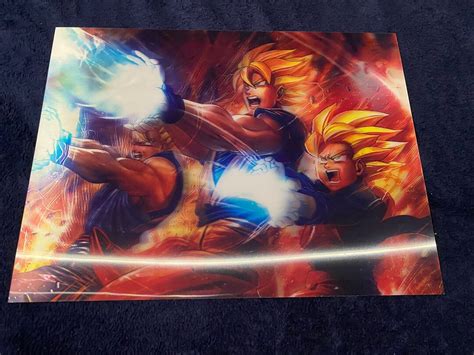 Z Fighters 3d Poster Dragon Ball Z 3d Poster Anime 3d Poster Etsy