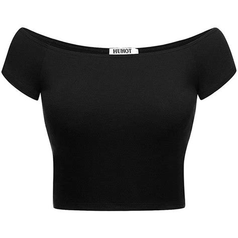 Huhot Womens Basic Short Sleeve Off Shoulder Short Cami Crop Tank Top