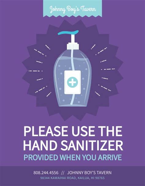 Hand Sanitizer Flyer Template By Musthavemenus