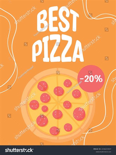 Pizza Banner Salami Flyer Pepperoni Pizza Stock Vector Royalty Free