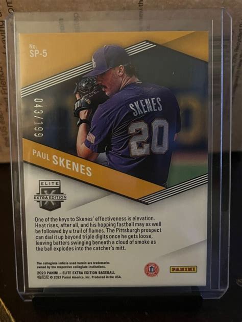 Panini Elite Extra Edition Paul Skenes Spellbound Ebay