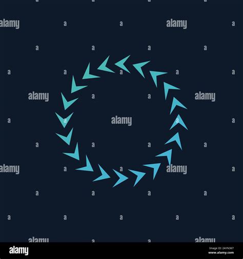 Counter Clockwise Arrows In Circle Shows The Motion Stock Vector