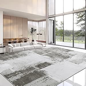 Amazon HOMBYS 10x14 Ft Modern Patchwork Area Rug For Living Room