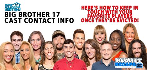 Bb17 Cast Contact Info Here Your Reality Recaps