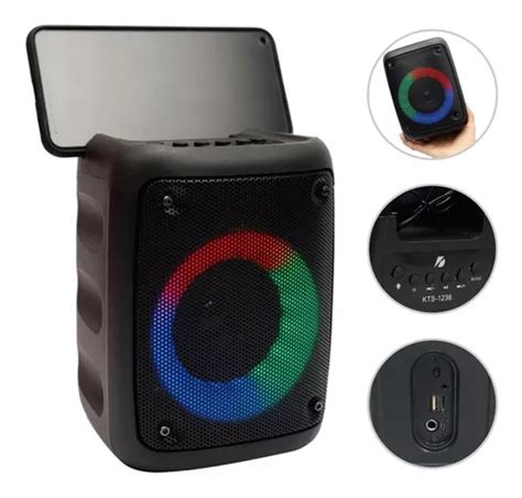 Parlante Wireless Speaker WKS 1236 portátil con bluetooth negra 110V