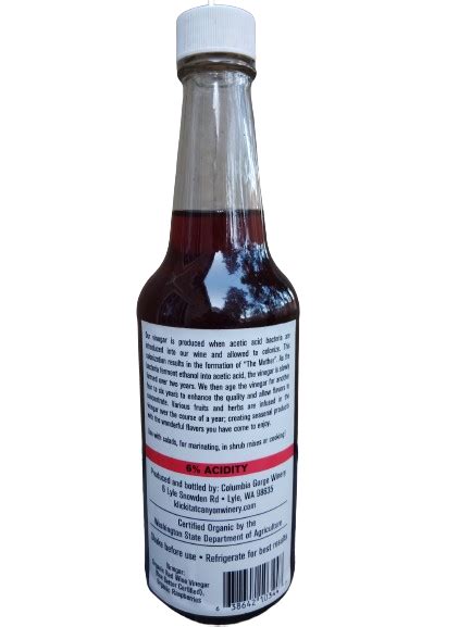 Organic Raspberry Vinegar Klickitat Canyon Winery