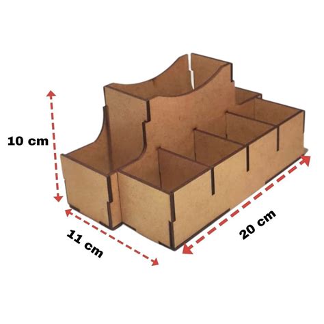 Porta Guardanapo e Sachê em MDF Kit 10 Unidades MadeiraMadeira