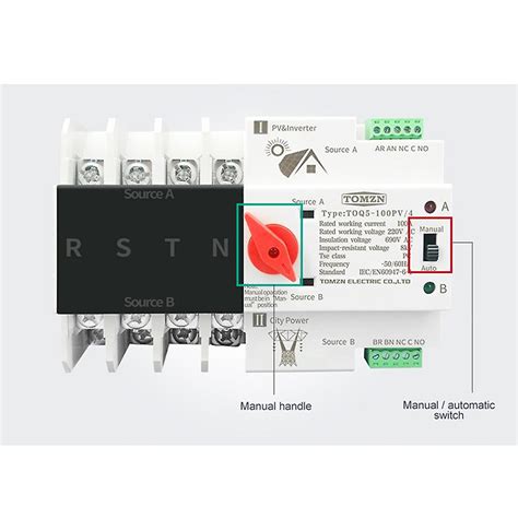 Din Rail P Ats Dual Power Automatic Transfer Switch Electrical