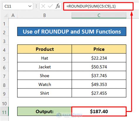 How To Round A Formula With Sum In Excel Simple Ways Exceldemy