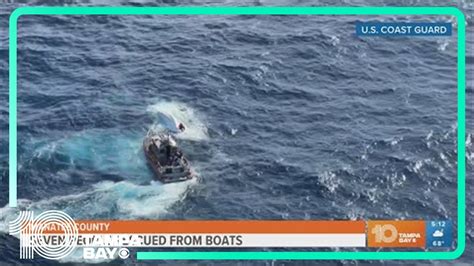 Us Coast Guard Rescues 7 People In Manatee County From Boats Youtube