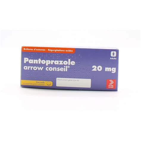 Pantoprazole Arrow Conseil 20mg 14 Comprimés