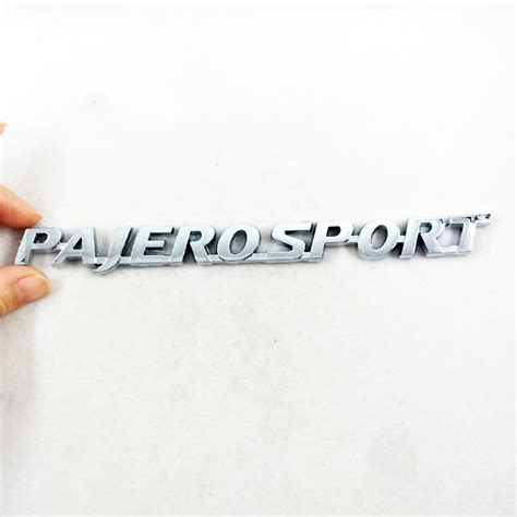 1 X ABS Chrome PAJERO SPORT Logo Letter Car Auto Rear Emblem Sticker