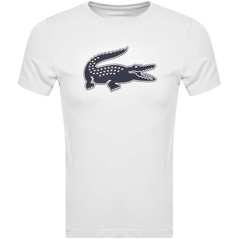 Lacoste Sport Crew Neck Logo T Shirt White Mainline Menswear