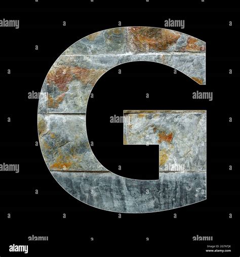 Alphabet Letter G Rustic Stone Background Stock Photo Alamy