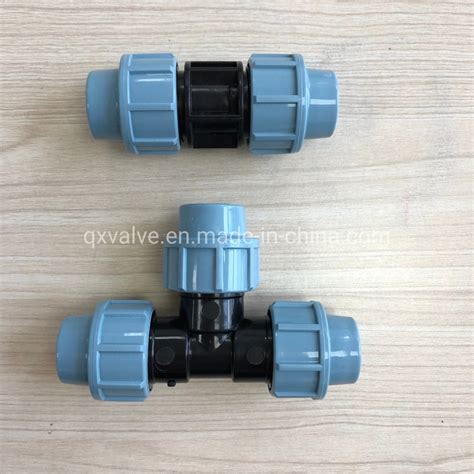 Plastic Coupling 3 Way Tee Pp Compression Fitting For Irrigation China Pp Compression Fitting