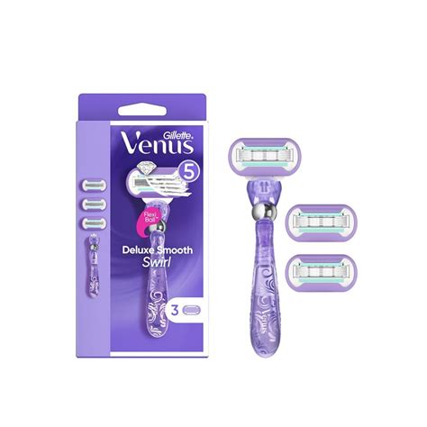 Buy Gillette Venus Deluxe Smooth Swirl Razor + 3 Refill Blades · Pakistan