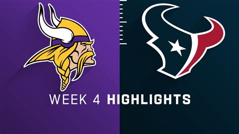 Minnesota Vikings Vs Houston Texans Highlights Week