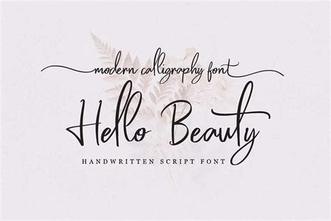 Hello Beauty Handwritten Font Dfonts