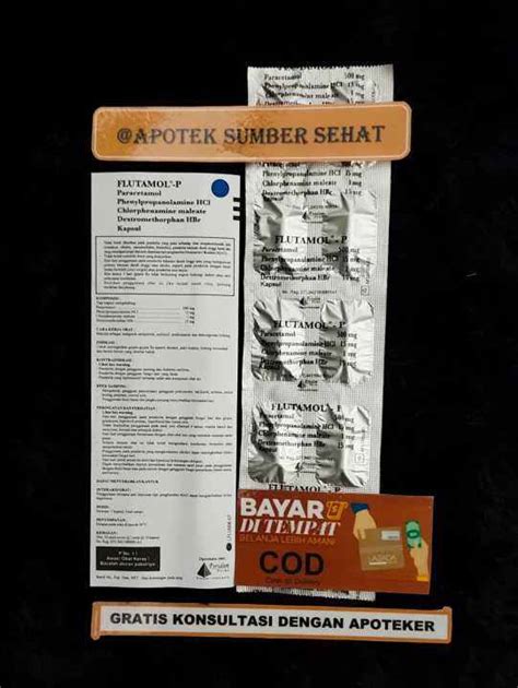 PLUTAMOL FLUTAMOL P TABLET 1 STRIP ISI 10 TABLET OBAT BATUK PILEK