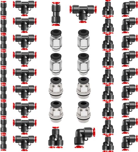 Pronese Lot de 48 raccords pneumatiques en plastique à dégagement