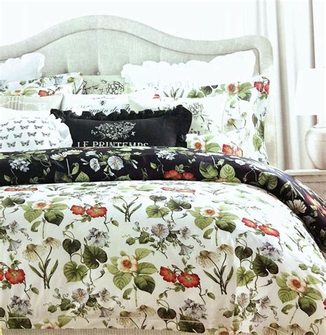 Vintage Botanical Wild Flower Print Duvet Quilt Cover 100 Percent Cotton Bedding Set Colorful