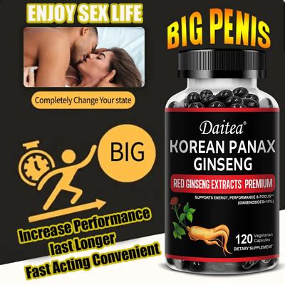 Korean Red Panax Ginseng 1000mg 30 60 120 Caps High Strength