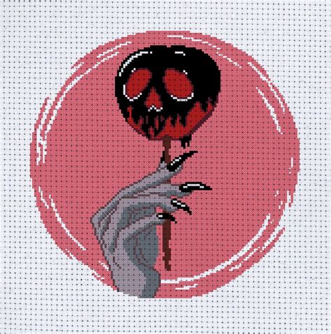 Poison Apple Cross Stitch Pattern Goth Cross Stitch Pattern Etsy