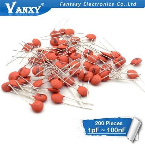 200pcs Ceramic Capacitor 50v 1pf ~ 100nf 104 47pf 10pf 22pf 33pf 47pf 100pf 101 220pf 221 330pf