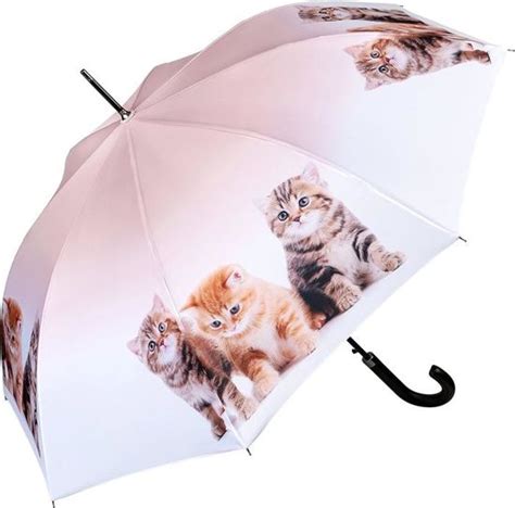 Parapluie Trio De Chats Canne Grand Robuste Ouverture Automatique J