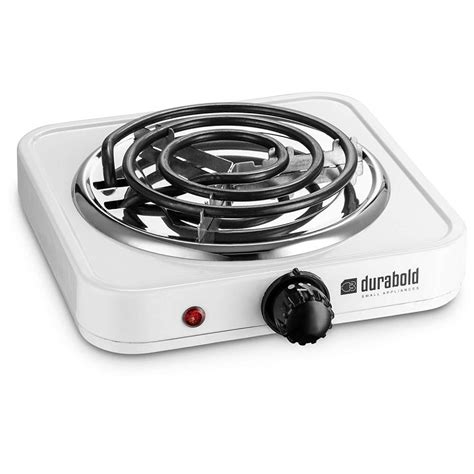 Electric Single Burner W Portable Inch Stainless Steel Hot Plate White Brand New By