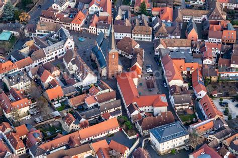 Deidesheim Von Oben Pfarrkirche St Ulrich Am Marktplatz Des