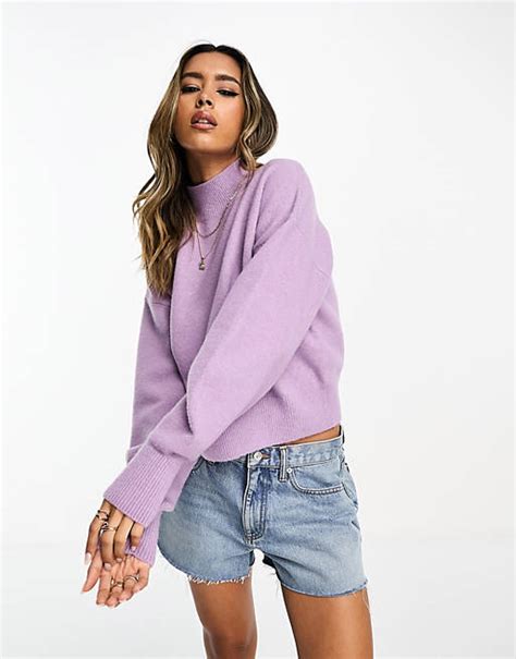 And Other Stories Mock Neck Jumper In Lilac Asos